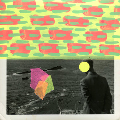 Vintage Photo Of Man Watching The Sea Altered With Neon Colours - Naomi Vona Art