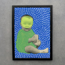 Load image into Gallery viewer, Funny Vintage Baby Photography Altered With Pens And Washi Tape - Naomi Vona Art
