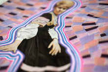 Cargar imagen en el visor de la galería, Pink Purple Mixed Media Collage On LP Cover - Naomi Vona Art

