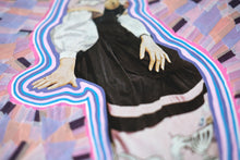 Cargar imagen en el visor de la galería, Pink Purple Mixed Media Collage On LP Cover - Naomi Vona Art
