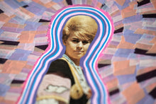 Carica l&#39;immagine nel visualizzatore di Gallery, Pink Purple Mixed Media Collage On LP Cover - Naomi Vona Art

