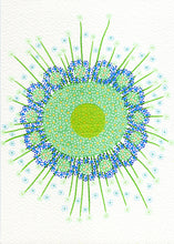 Carica l&#39;immagine nel visualizzatore di Gallery, Pastel Green And Turquoise Abstract Art Collage - Naomi Vona Art
