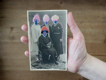 将图片加载到图库查看器，Mushroom Head Altered Vintage Family Portrait Photography - Naomi Vona Art
