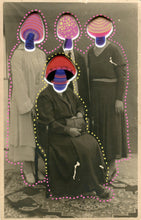 Cargar imagen en el visor de la galería, Mushroom Head Altered Vintage Family Portrait Photography - Naomi Vona Art
