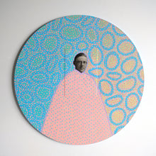 将图片加载到图库查看器，Pastel Shades Mixed Media Collage On Wood Panel - Naomi Vona Art
