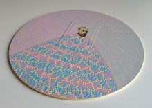 Carica l&#39;immagine nel visualizzatore di Gallery, Baby Blue And Pastel Pink Art Collage On Wood Board - Naomi Vona Art
