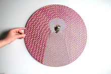 Load image into Gallery viewer, Contemporary Vintage Collage On Round Wood Panel - Naomi Vona Art
