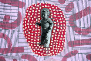 Vintage Baby Boy Mixed Media Art - Naomi Vona Art