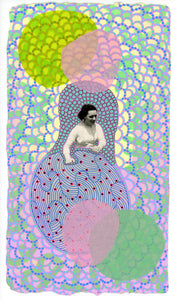 Pastel Rainbow Mixed Media Art Collage - Naomi Vona Art