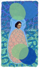 Cargar imagen en el visor de la galería, Ocean Blue And Aquamarine Mixed Media Collage - Naomi Vona Art
