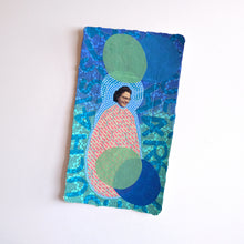 Carica l&#39;immagine nel visualizzatore di Gallery, Ocean Blue And Aquamarine Mixed Media Collage - Naomi Vona Art
