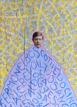 Cargar imagen en el visor de la galería, Yellow Blue Mixed Media Art On Book Cover
