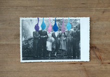 Load image into Gallery viewer, Retro Group Portrait Photography Altered With Pens - Naomi Vona Art
