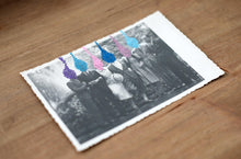 Load image into Gallery viewer, Retro Group Portrait Photography Altered With Pens - Naomi Vona Art
