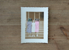 Load image into Gallery viewer, Vintage Smiling Girls Portrait Photo Altered By Hand - Naomi Vona Art

