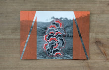 Load image into Gallery viewer, Red, Black And Grey Art Collage On Vintage Photo - Naomi Vona Art
