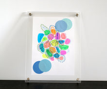 Charger l&#39;image dans la galerie, Neon Abstract Underwater Inspired Art Collage - Naomi Vona Art
