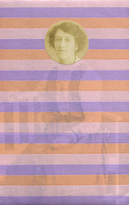 Pink Pastel Shades Striped Collage Art Created With Washi Tape On Vintage Photo - Naomi Vona Art