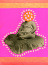 Load image into Gallery viewer, Neon Art On Vintage Baby Portrait Photo - Naomi Vona Art
