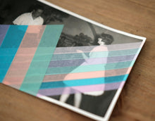 Load image into Gallery viewer, Vintage Couple Dancing Portrait Altered With Tape - Naomi Vona Art

