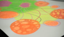 将图片加载到图库查看器，Neon Green, Orange And Yellow Organic Abstract Art - Naomi Vona Art
