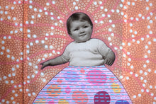 Carica l&#39;immagine nel visualizzatore di Gallery, Salmon Pink Art Collage On Wood Board
