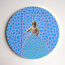 Cargar imagen en el visor de la galería, Turquoise Art On Wood Panel
