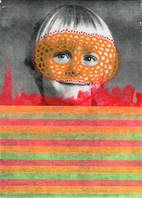 Retro Boy Portrait Art Collage - Naomi Vona Art