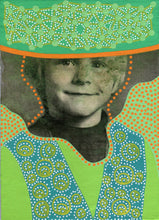 Load image into Gallery viewer, Boy Portrait Vintage Art Collage On Canvas - Naomi Vona Art
