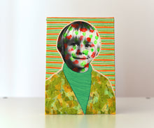 将图片加载到图库查看器，Green Orange Photo Transfer On Canvas Portrait - Naomi Vona Art
