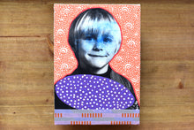 Charger l&#39;image dans la galerie, Red Purple Photo Transfer Art Collage On Canvas - Naomi Vona Art
