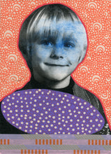 Charger l&#39;image dans la galerie, Red Purple Photo Transfer Art Collage On Canvas - Naomi Vona Art
