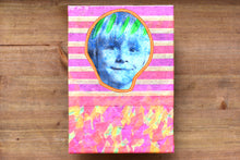 Load image into Gallery viewer, Neon Art Collage Of Vintage Baby Boy Photography - Naomi Vona Art
