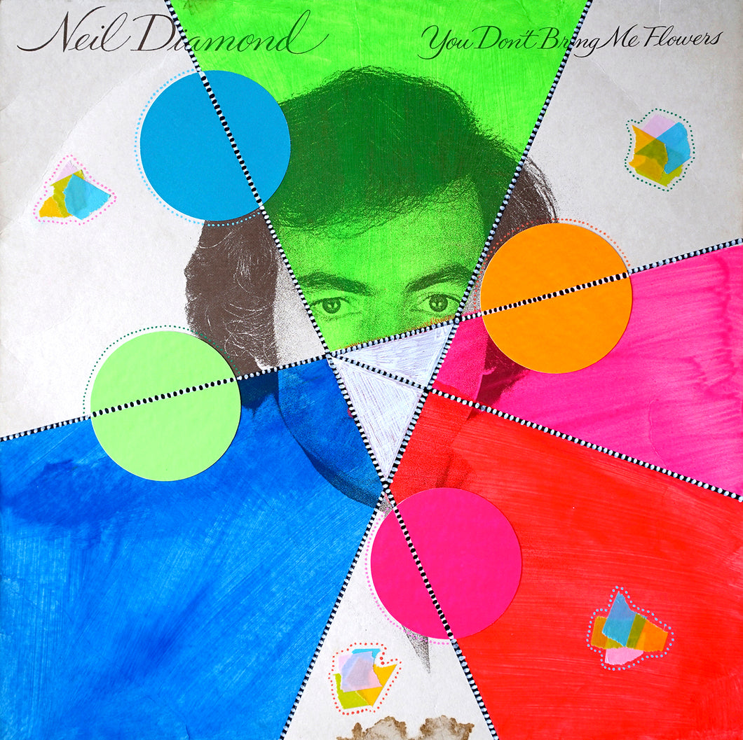Neon Collage Art On Vintage LP Cover - Naomi Vona Art