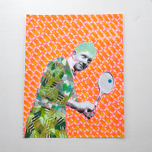 Load image into Gallery viewer, Original Old Fashioned Tennis Photo Altered By Hand - Naomi Vona Art
