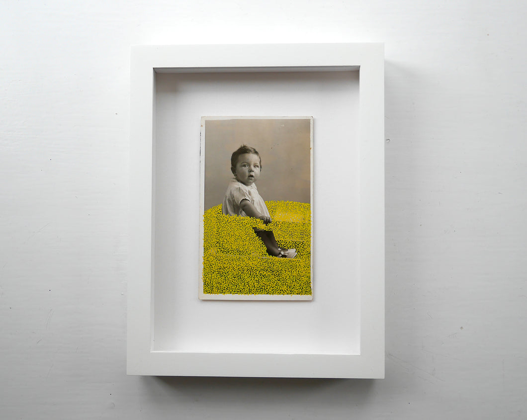 Vintage Baby Framed Collage Artwork - Naomi Vona Art