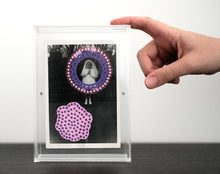Cargar imagen en el visor de la galería, Pink Purple Art Collage On Vintage Baby Girl Photo - Naomi Vona Art
