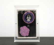 Load image into Gallery viewer, Pink Purple Art Collage On Vintage Baby Girl Photo - Naomi Vona Art
