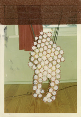 Brown Beige Contemporary Art Collage On Vintage Photo - Naomi Vona Art