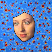 Load image into Gallery viewer, Electric Blue And Red LP Cover Artwork Collage - Naomi Vona Art
