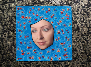 Electric Blue And Red LP Cover Artwork Collage - Naomi Vona Art
