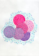 将图片加载到图库查看器，Light Blue, Pink And Purple Abstract Art Collage - Naomi Vona Art
