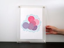 将图片加载到图库查看器，Light Blue, Pink And Purple Abstract Art Collage - Naomi Vona Art
