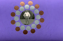 Load image into Gallery viewer, Purple Art Collage With Silver And Bronze Metallic Shades - Naomi Vona Art

