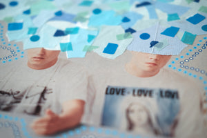 Blue Original LP Cover Art Collage - Naomi Vona Art