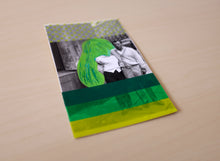 Cargar imagen en el visor de la galería, Vintage Green Couple Art Collage Photo - Naomi Vona Art
