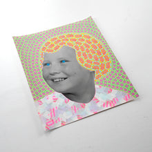 将图片加载到图库查看器，Smiling Vintage Girl Manipulated With Pens And Washi Tape - Naomi Vona Art

