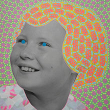 Load image into Gallery viewer, Smiling Vintage Girl Manipulated With Pens And Washi Tape - Naomi Vona Art
