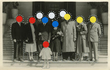 Load image into Gallery viewer, Dotted Art Collage Composition On Vintage Group Shot - Naomi Vona Art
