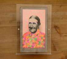 将图片加载到图库查看器，Neon Cotton Candy Art Collage On Vintage Woman Portrait - Naomi Vona Art

